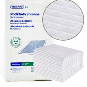 Podkład ochronny niesterylny 90x60 25szt Steriwund Dry